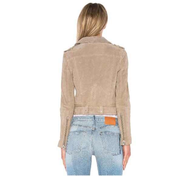 NWT BlankNyc Suede Moto Leather Jacket Sand Stoner Size Medium - Picture 5 of 6